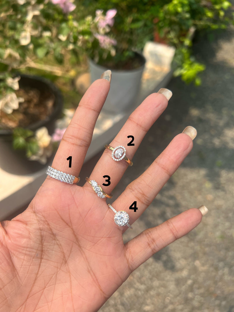 Bagues de soirée haut de gamme finition diamant (17) code produit R26