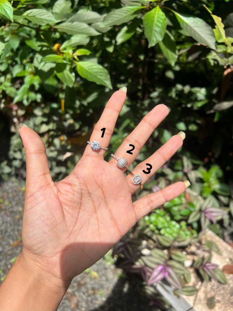 Bagues de soirée haut de gamme finition diamant, conviennent uniquement aux tailles 6,7, code produit R47