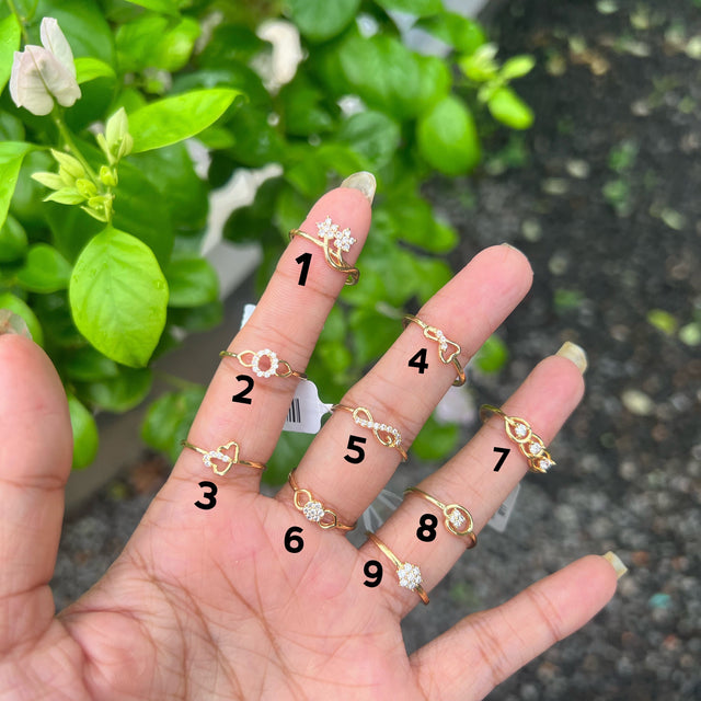 Premium gold plated everyday ad stone rings (suitable for 6,7 size ) product code R46