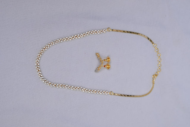 Premium diamond finish necklace set product code N90